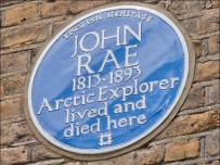 English Heritage blue plaque for Arctic explorer John Rae. Pic English Heritage