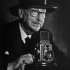 Edward Chambré Hardman with his Rolliflex camera. Pic National Trust